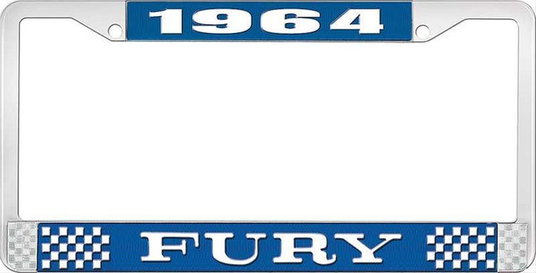 1964 Fury License Plate Frame - Blue