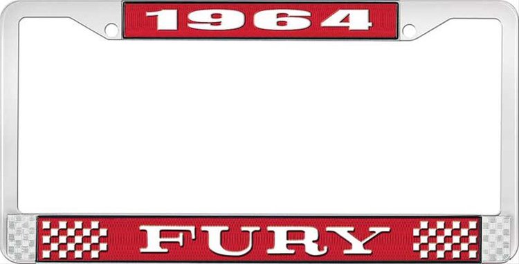 1964 Fury License Plate Frame - Red