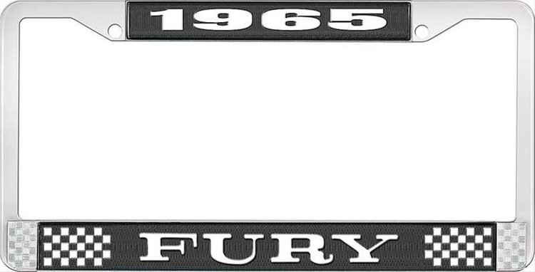 1965 Fury License Plate Frame - Black