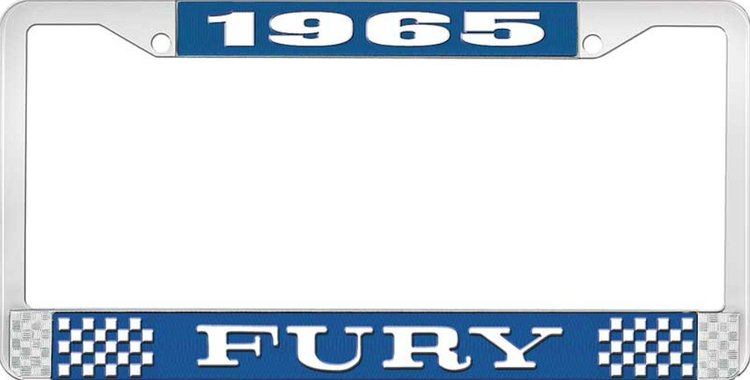 1965 Fury License Plate Frame - Blue