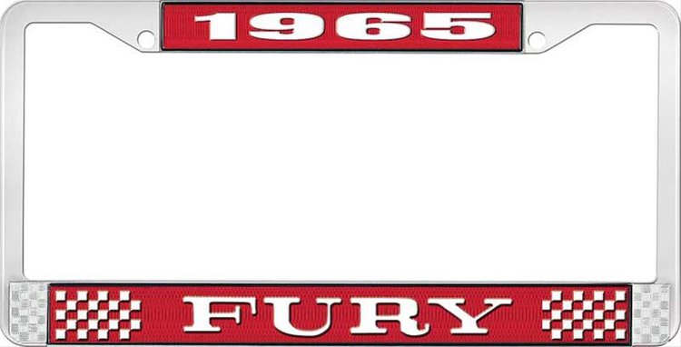 1965 Fury License Plate Frame - Red