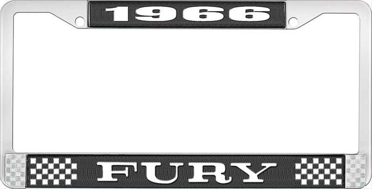 1966 Fury License Plate Frame - Black
