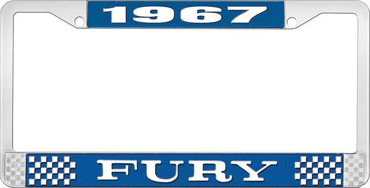 1967 Fury License Plate Frame - Blue