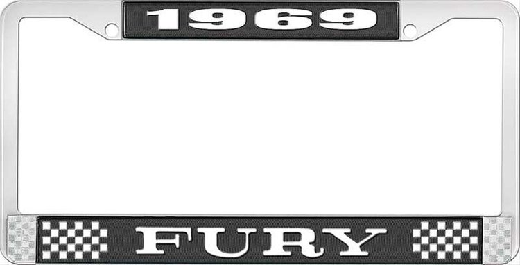 1969 Fury License Plate Frame - Black