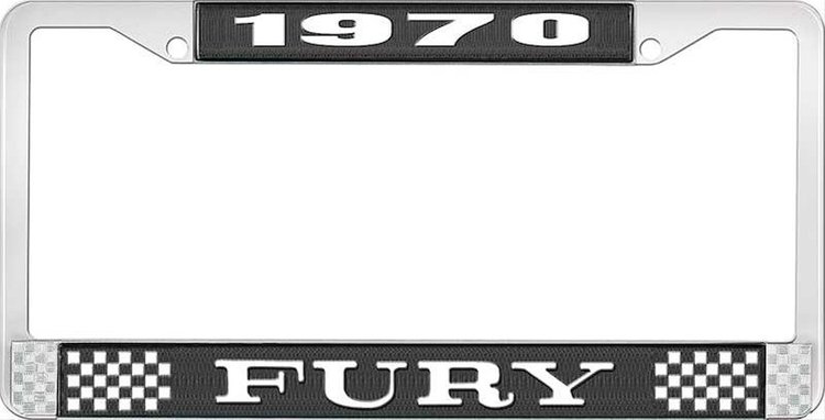 1970 Fury License Plate Frame - Black
