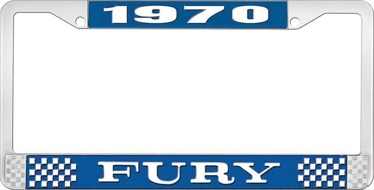 1970 Fury License Plate Frame - Blue
