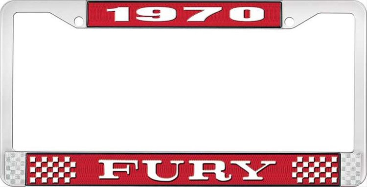 1970 Fury License Plate Frame - Red