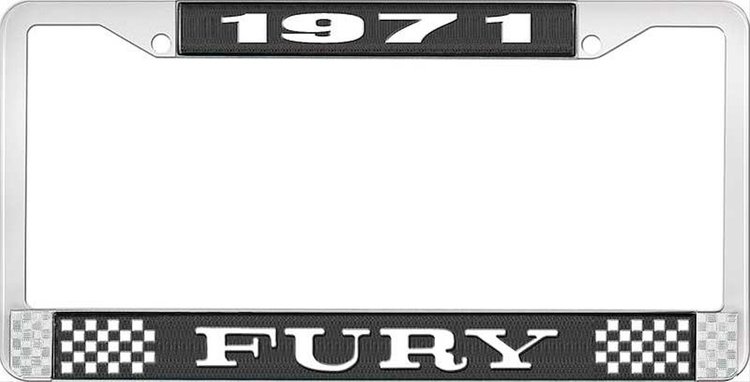 1971 Fury License Plate Frame - Black