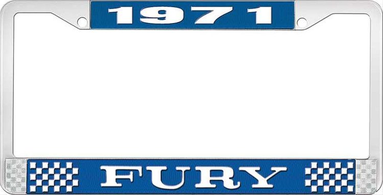 1971 Fury License Plate Frame - Blue