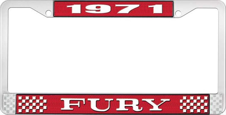 1971 Fury License Plate Frame - Red