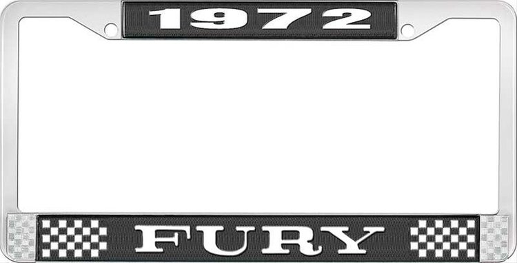 1972 Fury License Plate Frame - Black