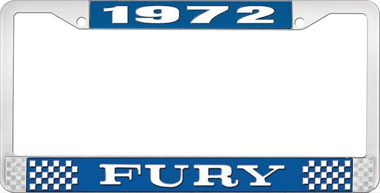 1972 Fury License Plate Frame - Blue