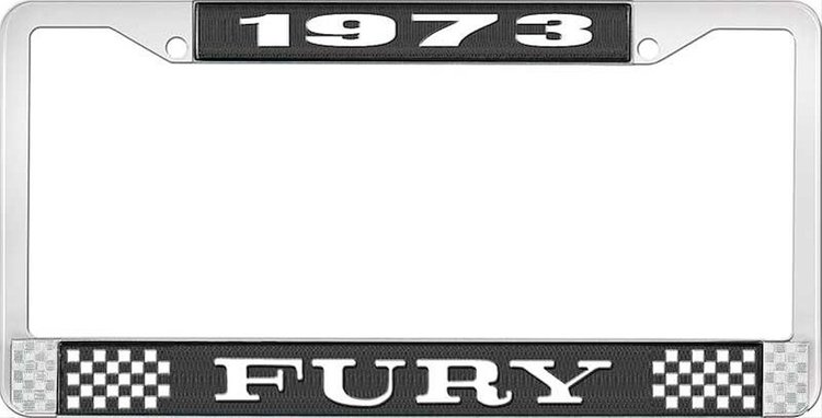 1973 Fury License Plate Frame - Black