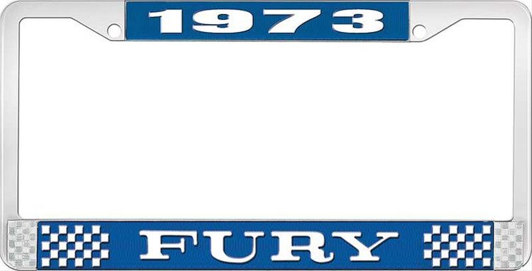 1973 Fury License Plate Frame - Blue