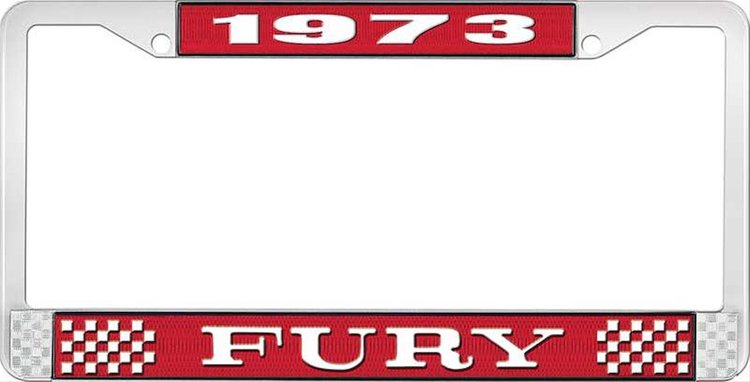 1973 Fury License Plate Frame - Red