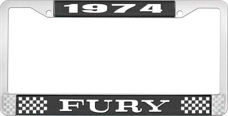 1974 Fury License Plate Frame - Black