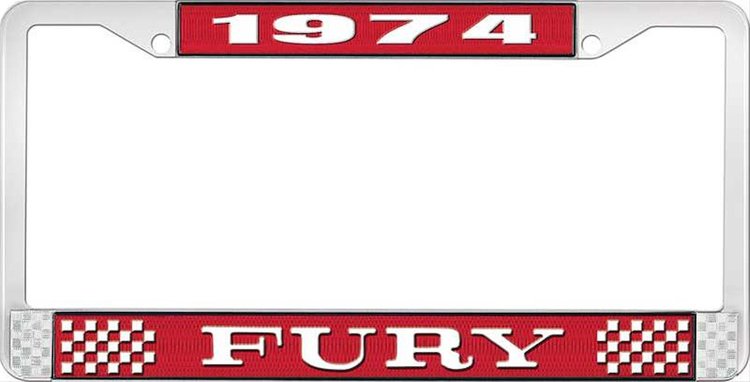 1974 Fury License Plate Frame - Red
