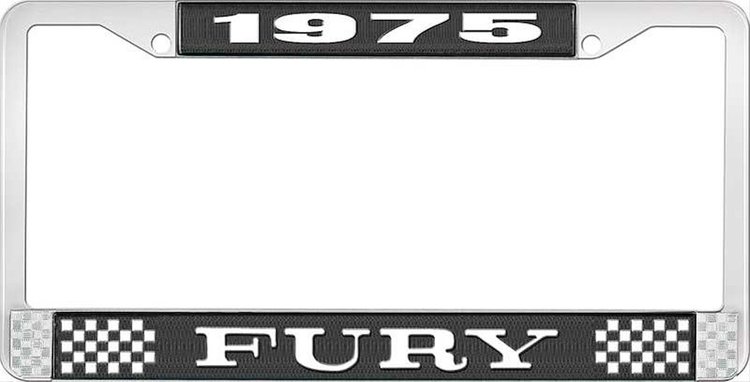 1975 Fury License Plate Frame - Black
