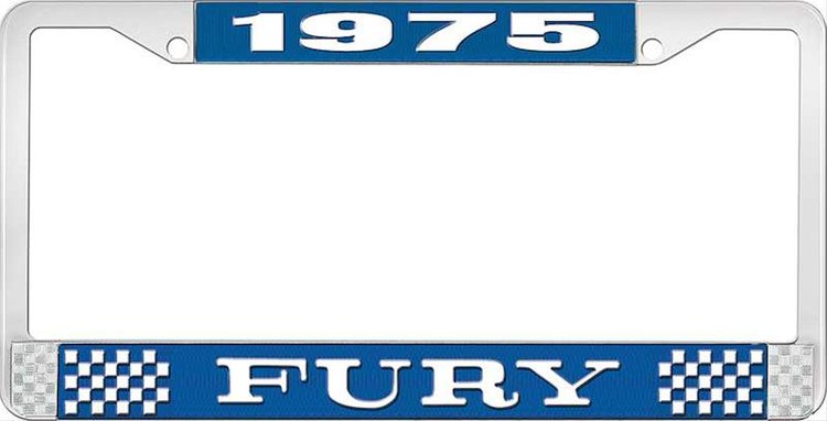 1975 Fury License Plate Frame - Blue