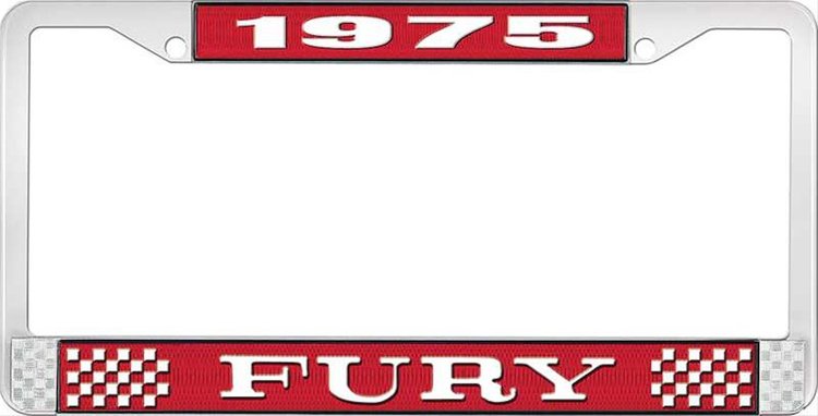 1975 Fury License Plate Frame - Red