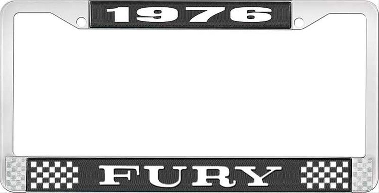 1976 Fury License Plate Frame - Black
