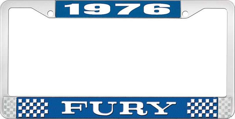 1976 Fury License Plate Frame - Blue