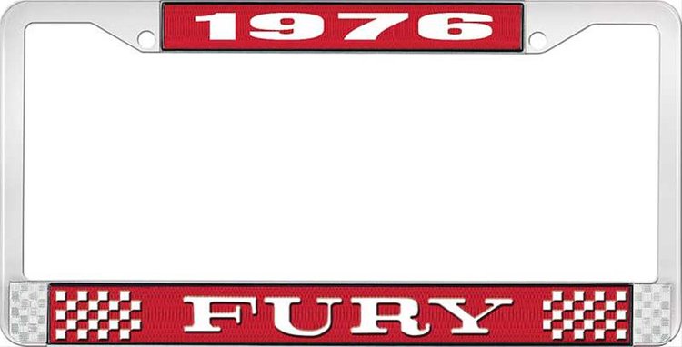 1976 Fury License Plate Frame - Red
