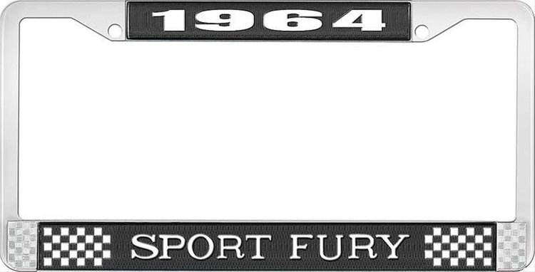 1964 Sport Fury License Plate Frame - Black