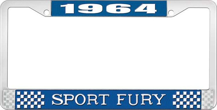 1964 Sport Fury License Plate Frame - Blue