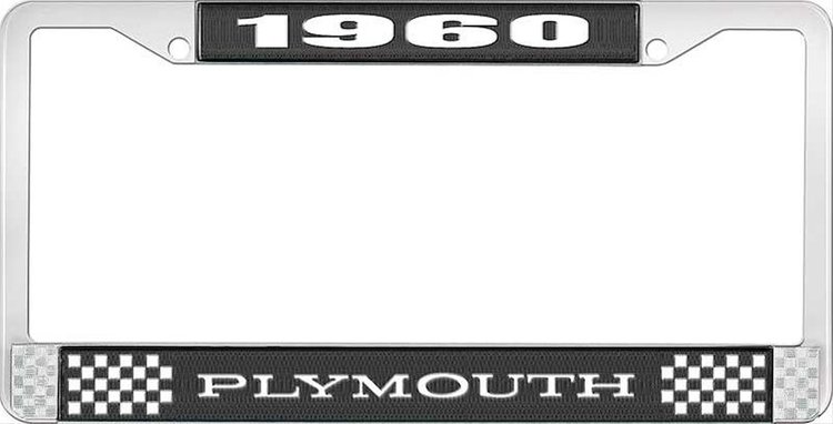 1960 Plymouth License Plate Frame - Black