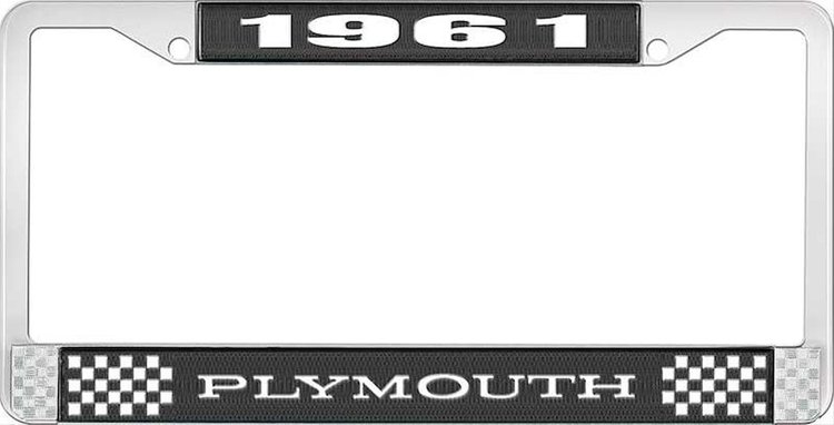 1961 Plymouth License Plate Frame - Black