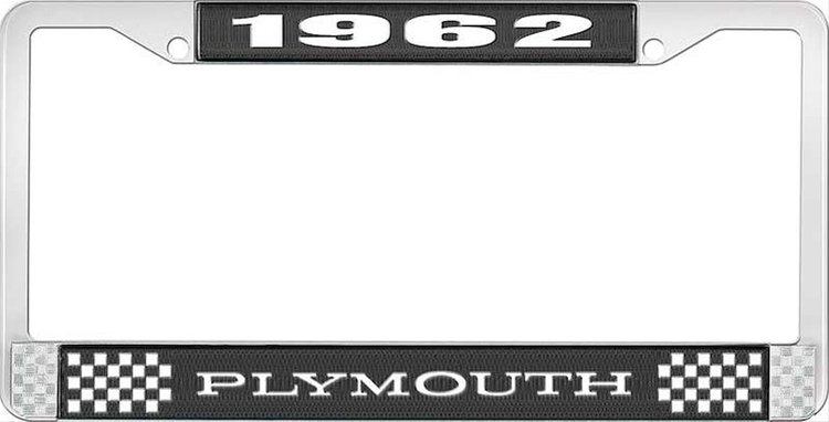 1962 Plymouth License Plate Frame - Black