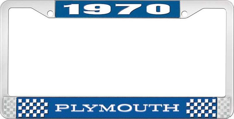 1970 Plymouth License Plate Frame - Blue