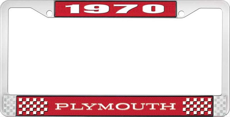 1970 Plymouth License Plate Frame - Red