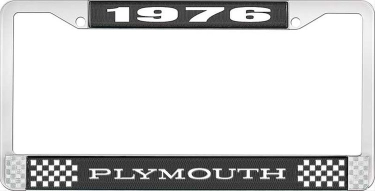 1976 Plymouth License Plate Frame - Black