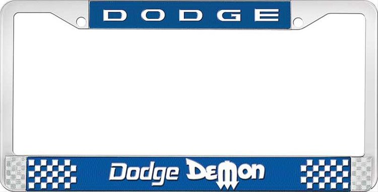 Dodge Demon License Plate Frame - Blue