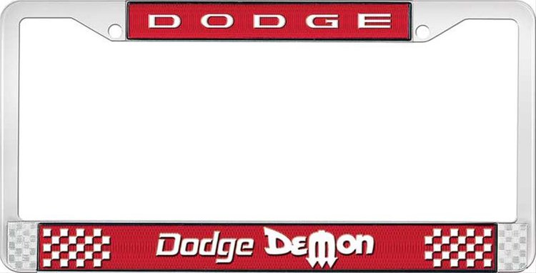 Dodge Demon License Plate Frame - Red