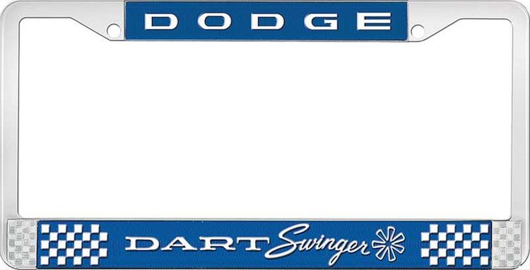 Dodge Dart Swinger License Plate Frame - Blue