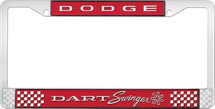 Dodge Dart Swinger License Plate Frame - Red
