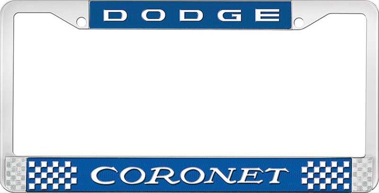 Dodge Coronet License Plate Frame - Blue