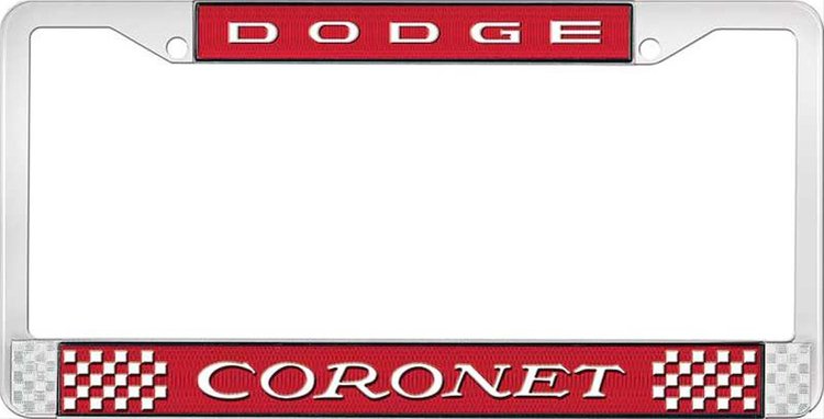 Dodge Coronet License Plate Frame - Red
