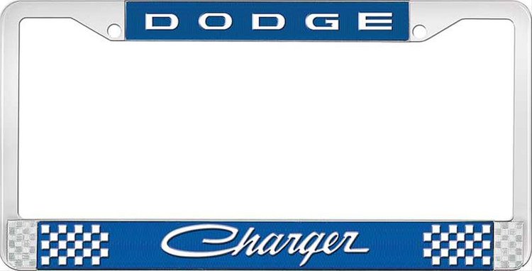 Dodge Charger License Plate Frame - Blue