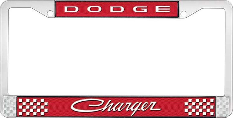 Dodge Charger License Plate Frame - Red