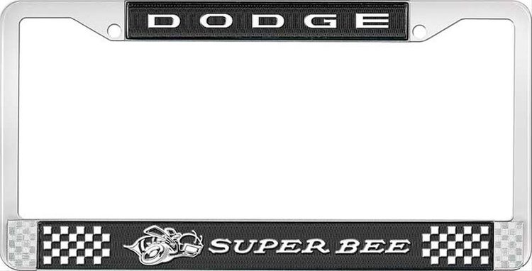 Dodge Super Bee License Plate Frame - Black