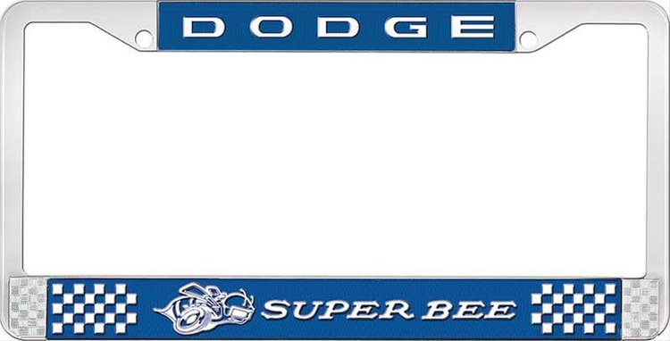 Dodge Super Bee License Plate Frame - Blue