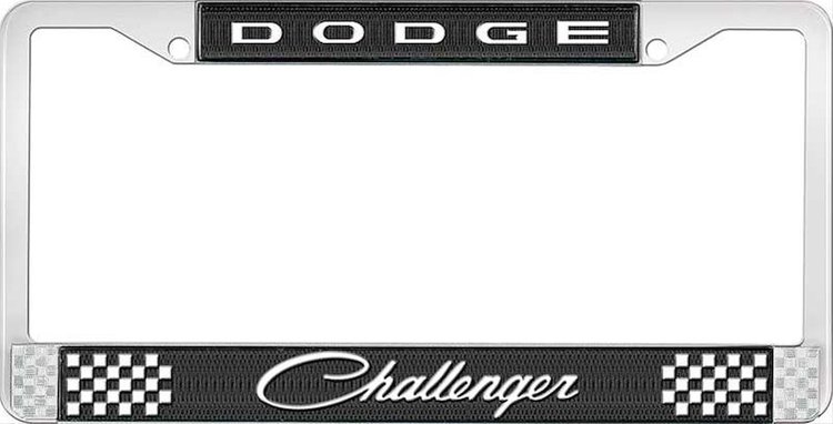 Dodge Challenger License Plate Frame - Black