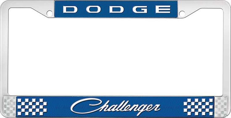 Dodge Challenger License Plate Frame - Blue