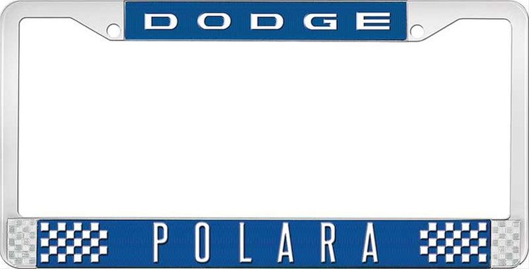 Dodge Polara License Plate Frame - Blue