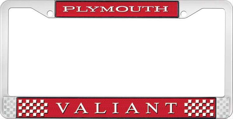 Plymouth Valiant License Plate Frame - Red