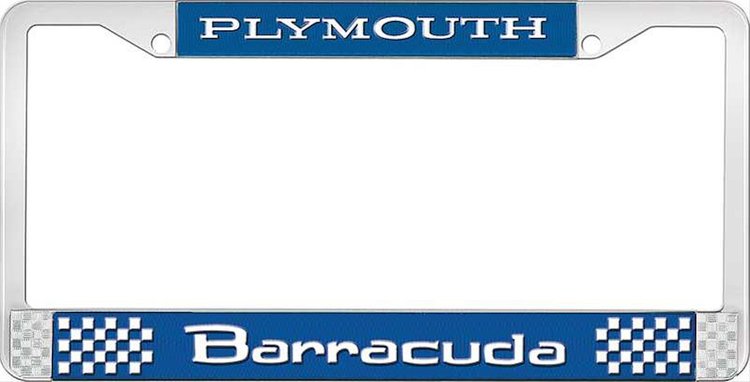 Plymouth Barracuda License Plate Frame - Blue